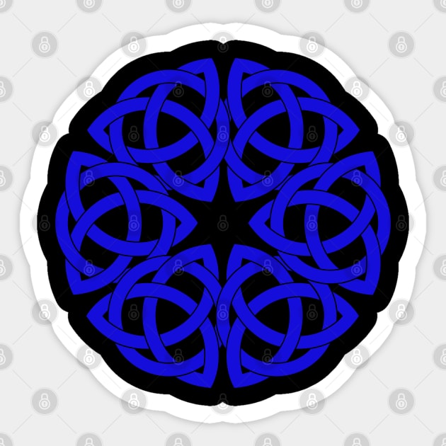 Celtic Knot Circle in Blue Sticker by RavenWake